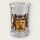 Holmegaard, 
Dramglas, 
Våbenskjold af 
Kong Hans, 
5,5cm høj, 
3,8cm i 
diameter *Pæn 
stand*