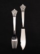 Set of 6 Evald 
Nielsen 
sterling silver 
fishing cutlery 
item no. 579488