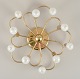 Honsel Leuchten, Germany. Modernist wall/ceiling lamp in brass with ten arms.