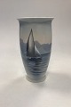 Bing og 
Grøndahl Art 
Nouveau Vase - 
Sejlbåd No. 
8661/450. Måler 
 24,5 cm / 9,64 
in. To ...