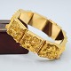 Wide handmade bracelet of 14k gold, w. 1,9 cm.