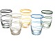 Holmegaard 
glasværk, 
Drikkeglas/vandglas/sodavandglas 
med spiral og 
kant i 
emaljefarver. 
Nr. ...