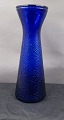 Large Hyacinth glasses in dark blue glass with net pattern 22cm