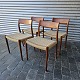 Spisebordsstole 
af teak. 
Stolene er 
nyrenoveret og 
med nyt flet
Model 77
Design NO ...