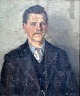 Hedegaard, Jens 
Rasmussen (1866 
- 1948) 
Danmark: 
Herreportræt. 
Olie på lærred 
opklæbet på 
plade. ...