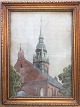 Valdemar 
Christensen 
(1913-85):
Tårnet på 
Helligåndskirken 
i København 
1930.
Tegning/akvarel 
...