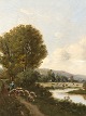 Ældre midteuropæisk maleri.
Fårehyrde i landskab
1850kr