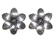 Dansk sølv 
større øreclips 
i form af 
blomster fra 
ca. 1940 til 
1960.
Stemplet ...