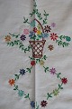 Old table clothWith embroidery in colours - made by handAbout 160cm x 93cmIn a good ...