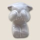 Bornholmsk 
keramik, 
Hjorth, Hvid 
bjørn "Ikke se" 
5cm høj *Pæn 
stand*