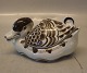 Brown Tranquebar Aluminia Tranquebar 3043 - 1058-45 Duck Bonbon bowl with lid 9 
x 17 cm Design Nils Thorsson 1922    Aluminia Faience
