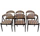 Dette sæt af 
seks 
spisestuestole, 
model 31, 
designet af Kai 
Kristiansen og 
fremstillet af 
Schou ...