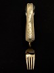 A Michelsen 
Jule gaffel 
1947 forgyldt 
sterling sølv 
design Ibi 
Trier Mørch 
emne nr. 588524
