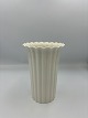 Royal Copenhagen hvid riflet vase