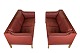 Set Of 2 2. Person Sofas - Model 2212 - Red Leather & Oak Frame - Børge Mogensen 
- Fredericia Chair Factory - 1960s
Great condition
