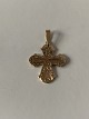 Small Daymark cross in 14 carat gold with beautiful details. Stamped 585