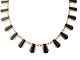 Danish Sterling silver
Gilded necklace with black enamel