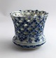 Royal Copenhagen. Blue fluted, full lace. Vase / Holder for tealights. Model 
1015. Height 7 cm. (1 quality).