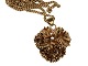 Flora Danica pendant and necklace  - Gilded 
sterling silver