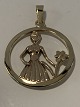 Zodiac sign Virgo, pendant for necklace in 8 carat gold.