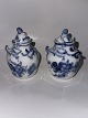 To lidded jars 
With Blue 
fluted decor 
from Royal 
Copenhagen