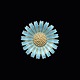 A. Michelsen 
Marguerit / 
Daisy Broche i 
forgyldt 
sterling sølv 
med turkis 
emalje - 33mm.
Udført ...