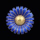 Georg Jensen 
Marguerit / 
Daisy Broche / 
Vedhæng i 
forgyldt 
sterling sølv 
med blå emalje 
- ...