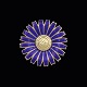 Georg Jensen 
Marguerit / 
Daisy Broche i 
forgyldt 
sterling sølv 
med kongeblå 
emalje - ...