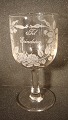 Erindringsglas 
fra Kastrup 
glasværk fra 
ca. år 1910