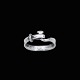 Georg Jensen. Sterling Silver Torun Ring with Pavé Diamonds #204A.Pavé set white brilliant cut ...