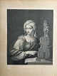 Frédéric Lignon 
(1779-1833):
Saint Cécile 
1812.
Stålstik på 
papir
Eftermaleri af 
Dominiquin ...