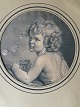 J.F. Clemens 
(1748-1831):
Dreng der 
blæser 
sæbebobler.
Kobberstik på 
papir monteret 
i ...