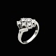 Ring i 14k hvidguld med brillanter 0.42ct.Stemplet 585Str. 46 mm.B. 0,9 cm. Vægt 3,5 g. ...