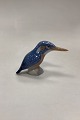 Royal Copenhagen Figurine Kingfisher No. 3234. Designed by Platen Hallermundt. Rather light blue ...