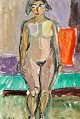 Klenø, Evgenij 
(1921 - 2005) 
Danmark: En 
model. Olie på 
lærred. 
Signeret. 67 x 
96 ...
