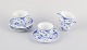Royal 
Copenhagen 
Musselmalet 
Halvblonde, 
fire par 
kaffekopper med 
 underkopper.
Modelnummer: 
...