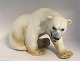 Bing & 
Grøndahl. 
Porcelænsfigur. 
Siddende 
Isbjørn. Model 
1857. Længde 37 
cm. (1 
sortering)