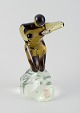 Cenedese, 
Murano, 
Italien.
Stor skulptur 
af kunstglas. 
Nøgen kvinde på 
klippe.
Røgfarvet og 
...