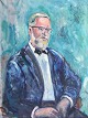 Eigil Moe 
(1909-89):
Smukt portræt 
af nobel mand 
med smoking og 
briller 1964.
Måske ...
