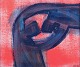 Anna Ekvall (f. 
1951), svensk 
kunstner.
Olie på 
lærred.
Abstrakt 
komposition.
Malet i røde 
og ...
