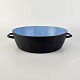Oiginal sort skål med ører, med lyseblåt emalje på indersiden.Formgiver Herbert ...