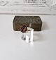 Vintage ring i 
forgyldt sølv 
med talrige 
smukke mørke 
granater.
Stemplet: 830 
- APS
Diameter ...