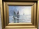 Ubekendt 
kunstner (20 
årh):
Sejlskibe på 
havet.
Olie på plade
Sign.: HA
12x16 (18x21)
13025