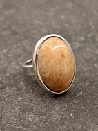 Sterling slv ring med solsten