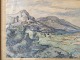 Karl Schou 
(1870-1938):
Landskab med 
bjerge 1926
Akvarel på 
papir.
Sign.: 19KS26
Bagpå - ...