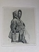 Vilhelm Kyhn 
(1819-1903):
En tiggermunk.
Radering på 
papir.
Efter tegning 
af Ernst Meyer 
...