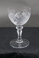 Christiansborg Danish crystal glassware with 
faceted stem. Port wine glasses 10cm