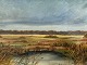 H. Thomsen, 
Landskabsmaleri, 
olie på lærred, 
Mål med ramme 
77x58cm
