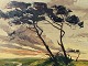 Axel Lind ( 
1907-2011), 
Olimaleri på 
lærred, 
Forblæste træer 
i Vestjylland, 
Mål med ramme 
...