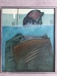 Birger Brøndum 
(1925-2001):
Surrealistisk 
komposition 
"Antydninger" 
1977-79.
Sign.: Birger 
...